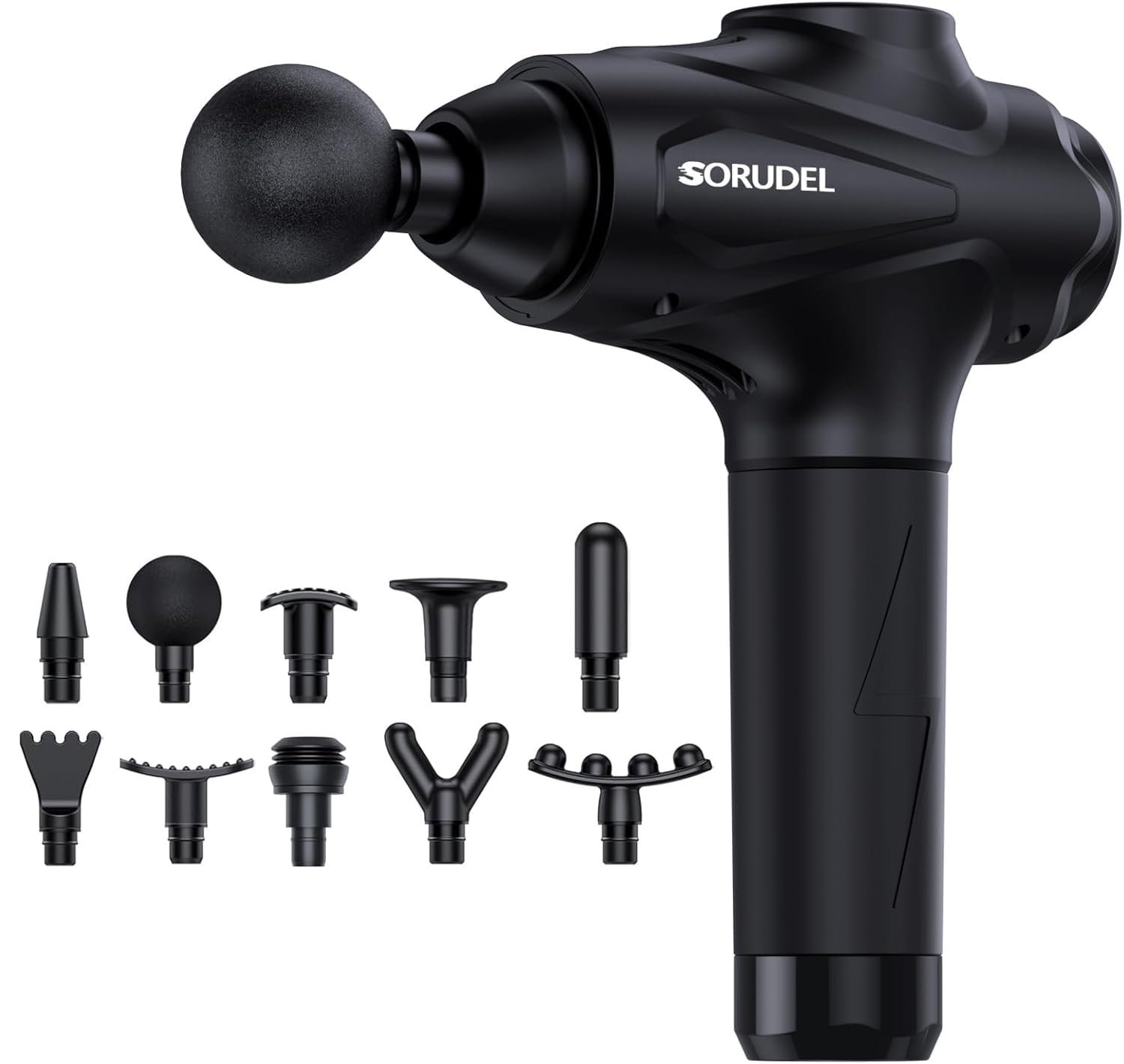 Massage Gun Deep Tissue, Massage Gun, Muscle Massager with 30 Speed Levels 10 Heads Black