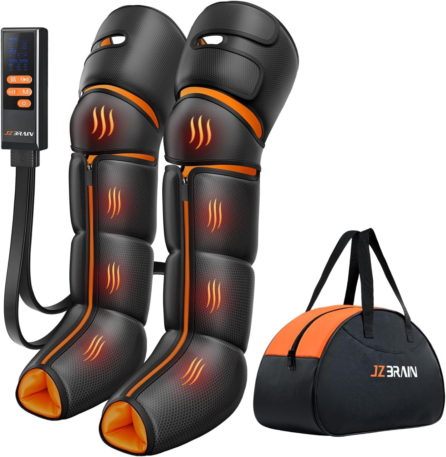 Leg Massager with Heat and Compression : Foot and Calf Massager for Circulation and Pain Relief, Sequential Compression Boots with 6 Modes, 9 Intensity, 3 Heat – Gifts for Mom, Dad, Him, Her