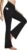 baleaf Women’s V Crossover Flare Leggings with Pockets Yoga Pants High Waist Casual Workout Gym Bell Bottom Leggings