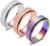 LAOYOU Spinner Anxiety Relief Fidget Ring for Women | 6MM Titanium Stainless Steel Glitter Stress Relieve Calming Rings Non Tarnish Hypoallergenic