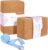 2 Pack Cork Yoga Blocks with Yoga Strap Set – 4 x 6 x 9 inch