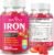 Vegan Iron Gummies for Adults & Kids – with Vitamin C, A, B-Complex, Folate, Zinc, and Biotin – for Blood Building & Energy Support, 60 Gummies