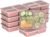Bentgo Prep – 20-Piece 3-Compartment Reusable Meal Prep Containers with Lids, PFAS & BPA Free Materials, Durable, Microwave, Freezer, & Dishwasher Safe To Go Food Storage (Rosette Glitter)